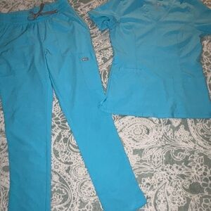 Women's Blue Scrub Set